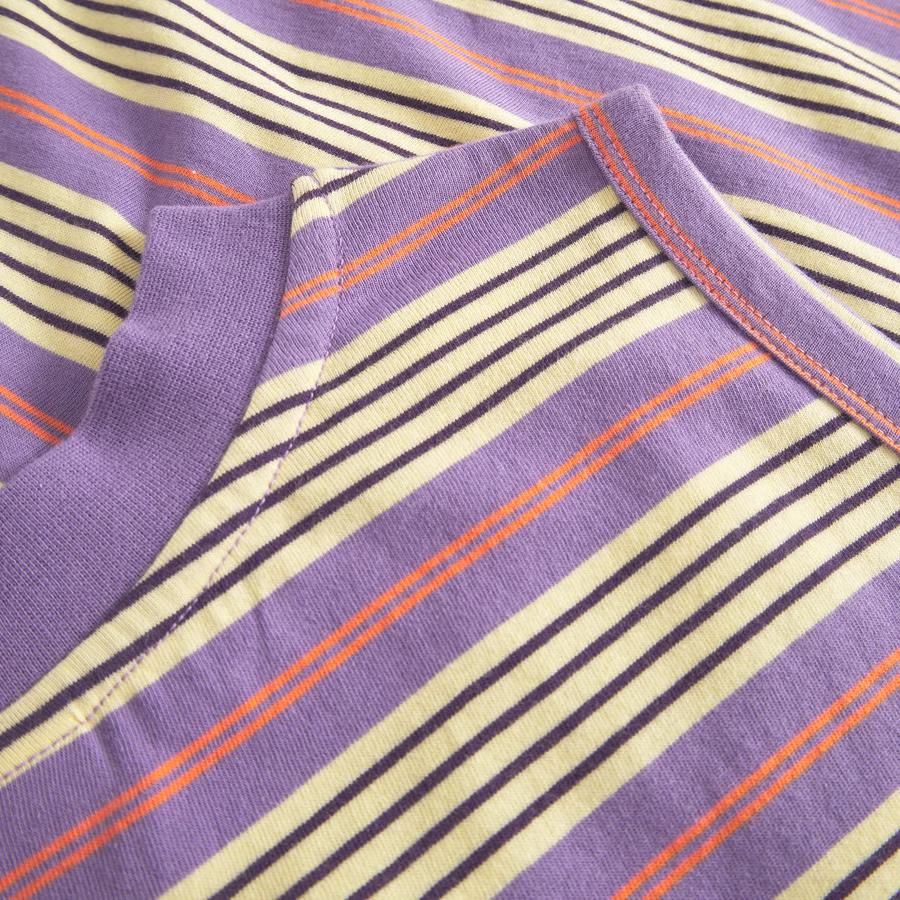 Dedicated Namsos Retro Stripe Haze Purple gestreiftes Top Damen lila